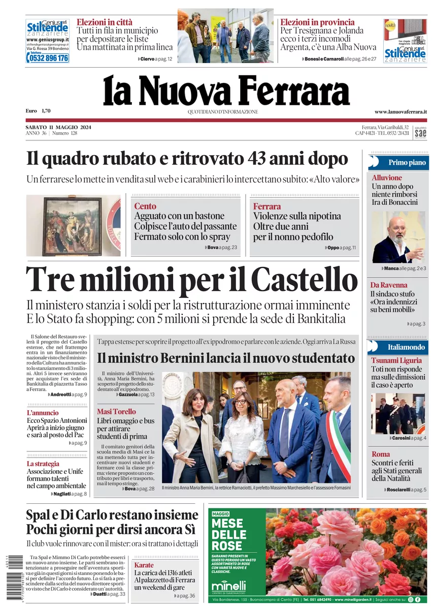 Prima-pagina-nuova ferrara-oggi-edizione-del-2024-05-11